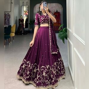 Indian Wedding Clothes Party Wear Blue Lehenga Diwali Garba Choli Sangeet Choli